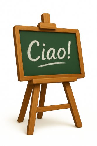 Tafel mit ciao